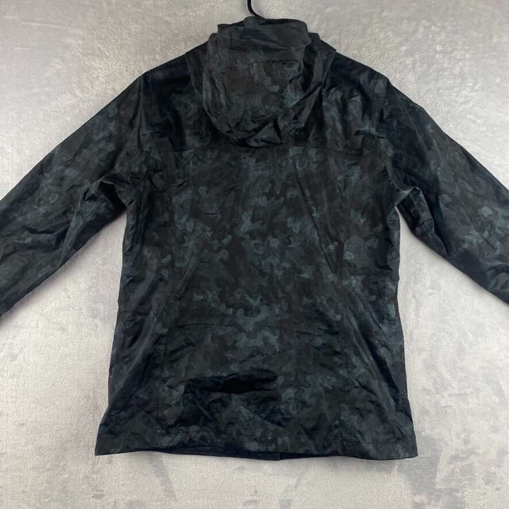 Columbia Jacket Women Medium Black Arcadia Print Omnitech Windbreaker Waterproof - Picture 9 of 12